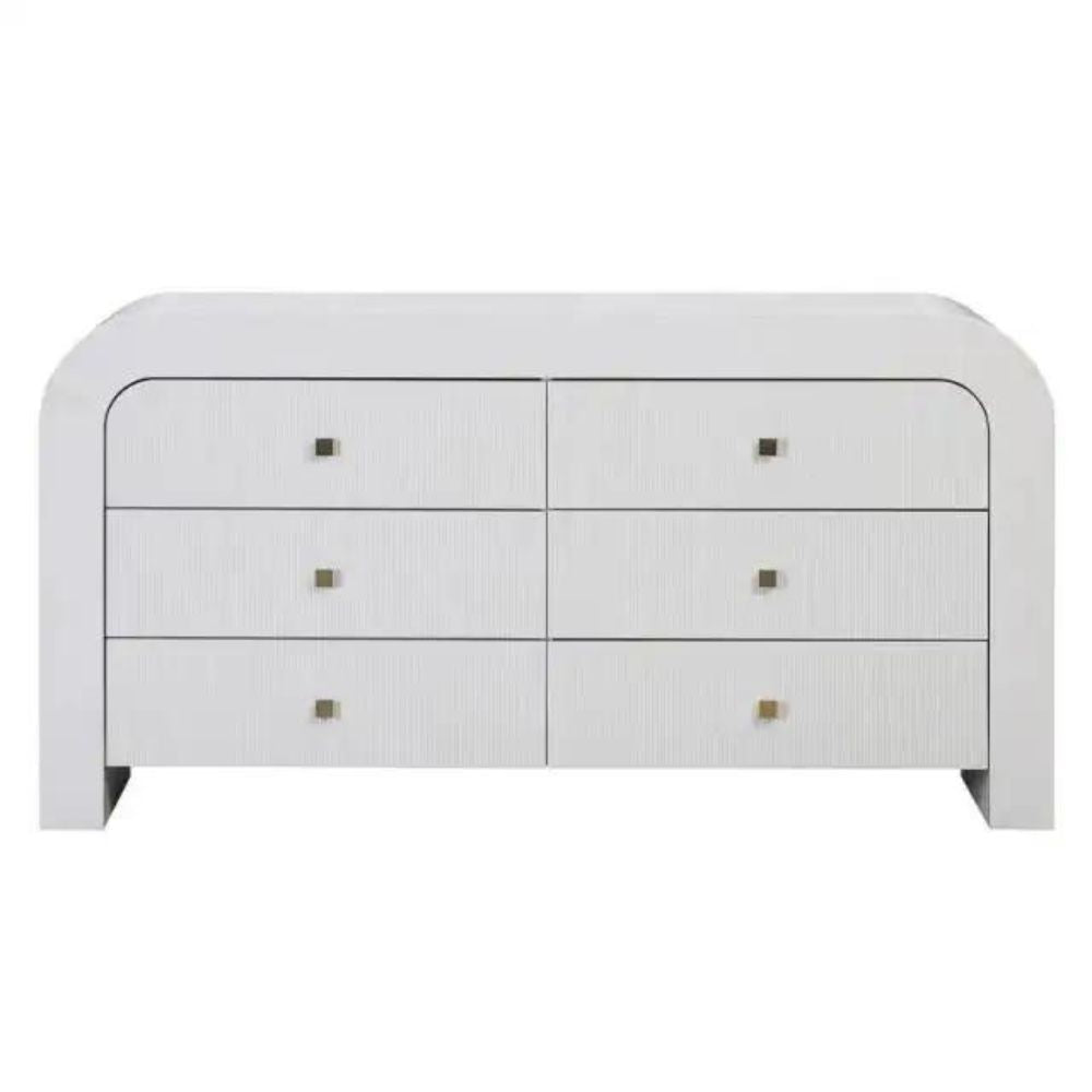 Solid Wood Modern White Dresser