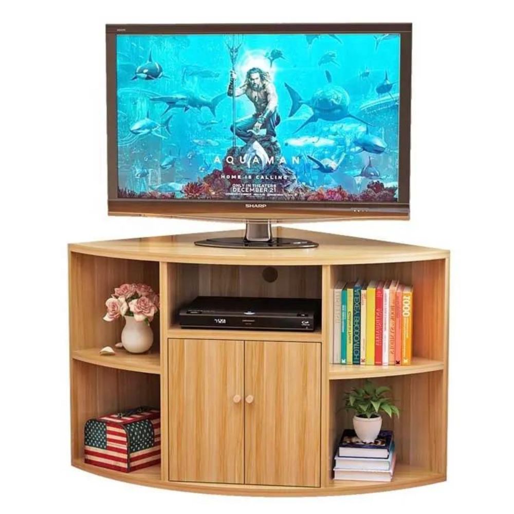 Modern Triangle Wooden TV Stand